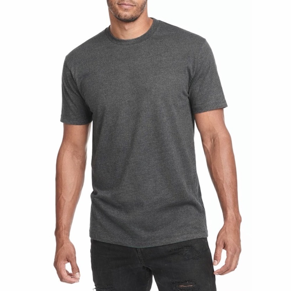 Pacsun Los Angeles Longer Fit Gray Short Sleeve Basic Scallop T-Shirt Top